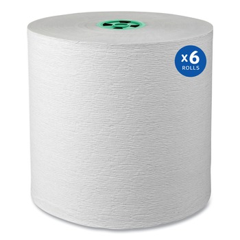  | Kleenex 25630 7.5 in. x 700 ft. Hard Roll Paper Towels with Green Core - White (6/Carton)