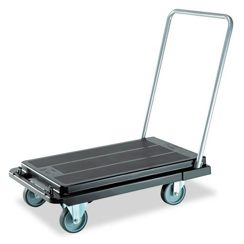 Carts & Trucks | Deflecto CRT5500-04 300 lb Capacity 21 x 32.5 x 37.5 Heavy-Duty Platform Cart - Black image number 0
