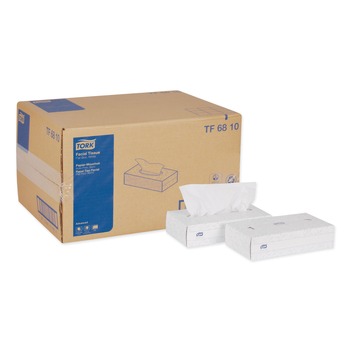 Tork TF6810 Advanced 2-Ply Flat Box Facial Tissue - White (30/Carton)
