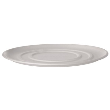 Eco-Products EP-SCPTR14 WorldView 14 in. x 14 in. x 0.2 in. Sugarcane Pizza Tray - White (50/Carton)