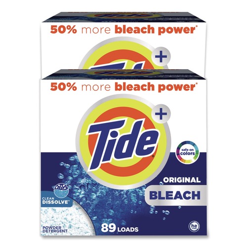 Laundry Detergents | Tide 80811551 129 oz 80 Loads Laundry Detergent with Bleach - Tide Original Scent (2/Carton) image number 0