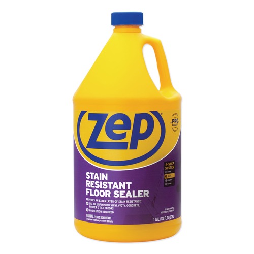 Floor Finishes | Zep Commercial ZUFSLR128 1-Gallon Bottle Stain Resistant Floor Sealer image number 0