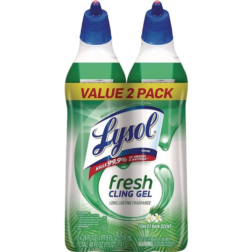 Toilet Bowl Cleaners | LYSOL Brand 19200-98015 24 oz. Cling and Fresh Toilet Bowl Cleaner - Forest Rain (2/Pack) image number 0