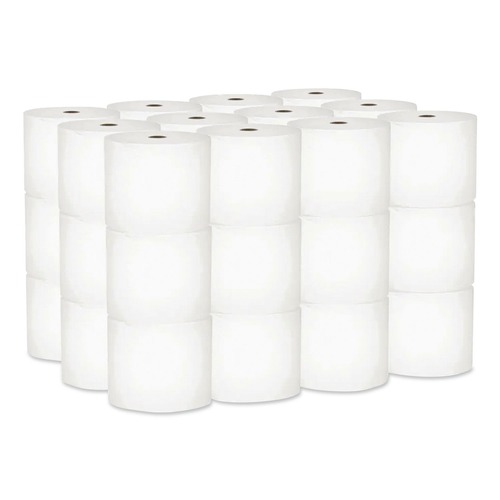 Toilet Tissues | Scott 56157 Essential 1-Ply Small Core High-Capacity Standard Roll Toilet Paper - White (36/Carton) image number 0
