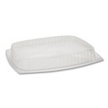 Food Containers & Lids | Pactiv Corp. YCI853010000 9 x 7.4 x 1 Showcase Deli Plastic Dome Lid for 3-Compartment 48/64 oz Containers - Clear (220/Carton) image number 4