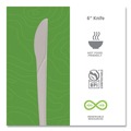 Disposable Knives | Eco-Products EP-S011 6 in. Plantware Compostable Knife Cutlery - Pearl White (1000/Carton) image number 3