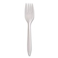 Disposable Forks | SOLO F6OW Style Setter Medium Weight Polypropylene Fork Cutlery - White (1000/Carton) image number 1