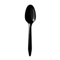 Disposable Spoons | Boardwalk BWKSPOONBLPP Mediumweight Polypropylene Plastic Spoon Cutlery - Black (1000/Carton) image number 0