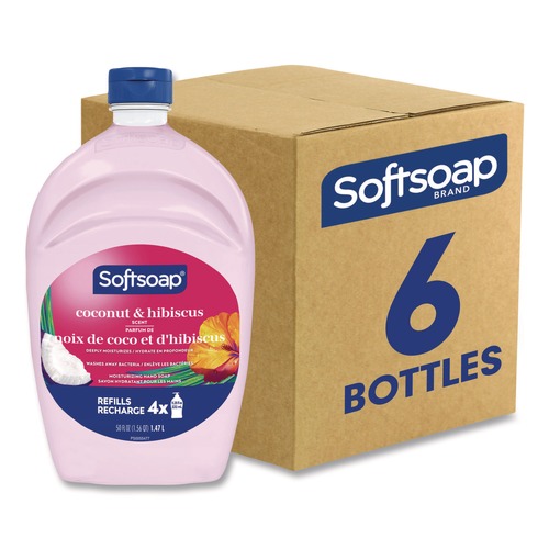Soap Refills | Softsoap US07162A Liquid Hand Soap Refills - Coconut and Hibiscus (6/Carton) image number 0