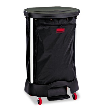 HAMPER AND LAUNDRY BAGS | Rubbermaid Commercial FG635000BLA 13.38 in. x 19.88 in. x 29.25 in. 30 Gallon Premium Step-On Nylon Linen Hamper Bag - Black