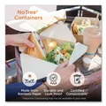 Food Containers & Lids | World Centric TO-NT-4 6.25 in. x 8.7 in. x 3.5 in. 95 oz. Sugarcane No Tree Folded Takeout Containers - Natural (160/Carton) image number 2