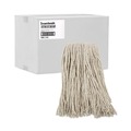 Mop Heads | Boardwalk BWK216CCT 16 oz. Cotton Premium Cut-End Wet Mop Heads - White (12/Carton) image number 2