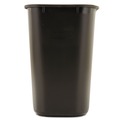 Indoor Waste Receptacles | Rubbermaid Commercial FG295600BLA 7-Gallon Rectangular Deskside Wastebasket - Black image number 1
