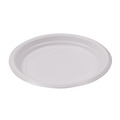 Plates | Boardwalk BWKPLTHIPS9WH 9 in. Diameter Hi-Impact Plastic Dinnerware Plate - White (500/Carton) image number 1