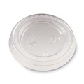 Perforated Roll & Hand Towels | Dixie PL10CLEAR Plastic Portion Cup Lid Fits 1 oz. Portion Cups - Clear (4800/Carton) image number 1