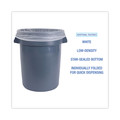 Low-Density Trash Bags | Boardwalk H8647TWK 43 in. x 47 in. 56 gal. 0.9 mil Linear Low Density Industrial Can Liners - White (100/Carton) image number 3