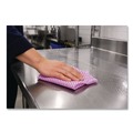Cleaning Cloths & Wipes | Boardwalk BWK-N8140 12 in. x 21 in. Foodservice Wipers - Pink/White (200/Carton) image number 4