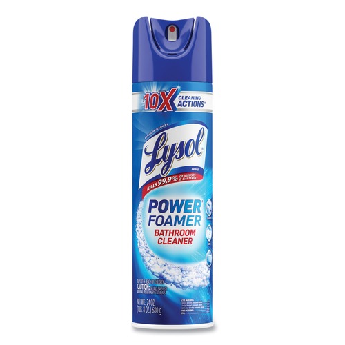 Disinfecting & Cleaning Solutions | LYSOL Brand 19200-02569 24 oz. Aerosol Spray Power Foam Bathroom Cleaner image number 0