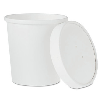  | SOLO KHB16A-2050 16 oz. Flexstyle Double Poly Paper Food Combo Packs - White (500/Carton)