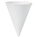 Cups | SOLO SCC4BRCT 4 oz Paper Cone Water Cups - White (1/Carton) image number 0