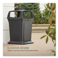 Outdoor Waste Receptacles | Rubbermaid Commercial FG917388BLA Ranger 45-Gallon Fire-Safe Structural Foam Open-Style Container - Black image number 5