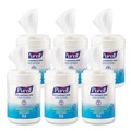 Hand Sanitizing Wipes | PURELL 9031-06 6 in. x 7 in. Unscented Alcohol Formula Hand Sanitizing Wipes - White (6 Canisters/Carton) image number 0