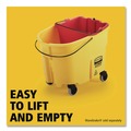 Buckets & Wringers | Rubbermaid Commercial 2064907 WaveBrake 2.0 18 Quart Plastic Dirty Water Bucket - Red image number 10