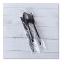 Cutlery Kits | Boardwalk BWK3KITBLPS 3-Piece Polystyrene Fork/Knife/Teaspoon Cutlery Kit - Black (250/Carton) image number 4