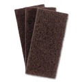 Scouring Pads & Sticks | Boardwalk 7100359808 4.62 in. x 10 in. Heavy-Duty Utility Pad - Brown (10/Carton) image number 4