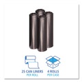 Low-Density Trash Bags | Boardwalk X6639SKKR01 33 in. x 39 in. 33 gal. 1.2 mil Recycled Low-Density Polyethylene Can Liners - Black (100/Carton) image number 2