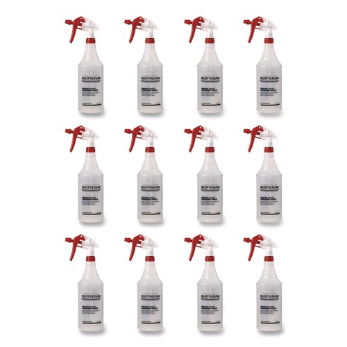 Sprayers, Hoses and Nozzles | Rust-Oleum 394872 32 oz Empty Trigger Sprayer - Clear (12/Carton) image number 0