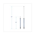Dusters | Boardwalk BWK638 36 in. - 60 in. Telescopic MicroFeather Duster Handle - Blue image number 1