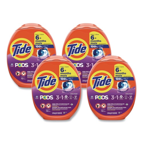 Laundry Detergents | Tide 80870797 Pods - Spring Meadow (4/Carton) image number 0