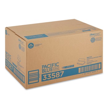 Georgia Pacific Professional 33587 Pacific Blue Ultra 10.2 in. x 10.8 in. 1-Ply Paper Towels - White (220/Pack, 10-Packs/Carton)
