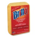 Scouring Pads & Sticks | Brillo 22401 4.25 in. x 6.25 in. Multi-Purpose Sponge - Yellow (6/Carton) image number 3