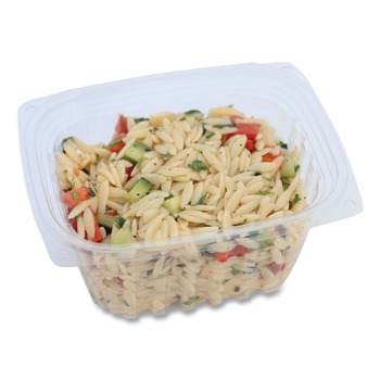 World Centric RDCS16 4.8 in. x 5.9 in. x 2.8 in. 16 oz. PLA Rectangular Plastic Deli Containers - Clear (900/Carton)
