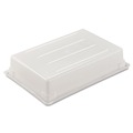 Food Storage Containers & Lids | Rubbermaid Commercial FG350800WHT 8.5 Gallon 26 in. x 18 in. x 6 in. Food Tote Boxes - White image number 3