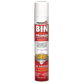 PAINT AND PAINT SUPPLIES | Rust-Oleum 356880 BIN 26 oz. Aerosol Can Interior Primer with Turbo Spray System - Flat White (6/Carton)