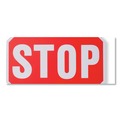 Signs & Sign Holders | Tatco 17520 18 in. Red/White Face White Graphics Handheld Stop Sign image number 1