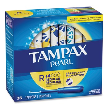 Tampax 71127BX Regular Pearl Tampons (36/Box)