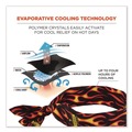 Head & Face Protection | Ergodyne 12341 Chill-Its 6700 One Size Fits Most Cooling Bandana Polymer Tie Headband - Flames image number 1