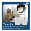 Perforated Roll & Hand Towels | GEN G2820 1-Ply 8 in. x 800 ft. Hardwound Roll Towels - White (6/Carton) image number 7