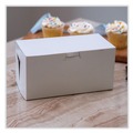 Bakery Boxes & Containers | SCT 1549 9 in. x 5 in. x 4 in. Standard Paper One-Piece Non-Window Bakery Boxes - White (250/Bundle) image number 3