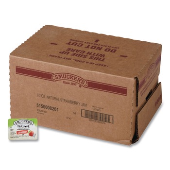 Smucker's 5150008201 Smuckers 0.5 oz Container Natural Jam - Strawberry (200/Carton)