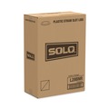 Cup Lids | SOLO L28BNR Polystyrene Plastic Flat Straw-Slot Cold Cup Lids Fits 28 oz Cups - Translucent (960/Carton) image number 0
