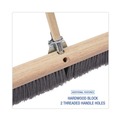 Brooms | Boardwalk BWK20436 3 in. Flagged Polypropylene Bristles 36 in. Brush Floor Brush Head - Gray image number 3