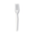 Disposable Forks | Dixie FH217 Plastic Cutlery Forks - White (1000/Carton) image number 1