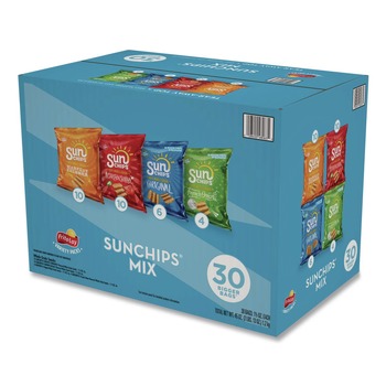 SunChips FRI49932 1.5 oz. Bags Variety Mix - Assorted Flavors (30/Box)