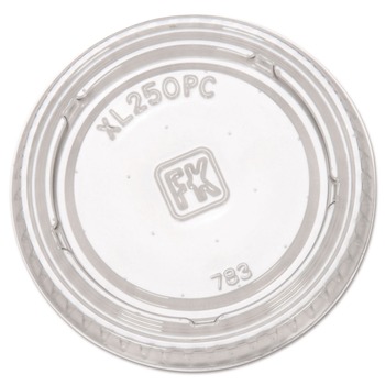Fabri-Kal 000000000009505083 Portion Cup Lids Fits 1.5 oz. to 2.5 oz. Cups - Clear (2500/Carton)