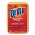 Scouring Pads & Sticks | Brillo 22401 4.25 in. x 6.25 in. Multi-Purpose Sponge - Yellow (6/Carton) image number 1